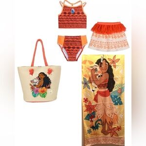 Disney Moana Beach Bag, Towel and Bathing Suit